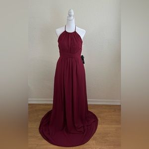 Burgundy/Wine Bridesmade/Prom/Formal/Wedding Dress - Diana Weddington Way